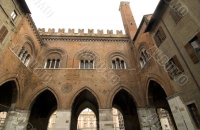 Piacenza - Court of the palace called The Gothic