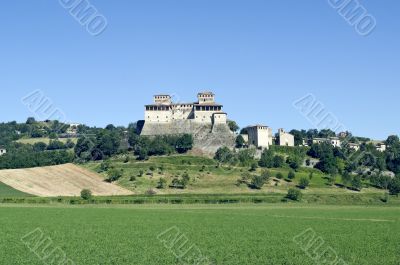 Castle of Torrechiara (Parma) at summer