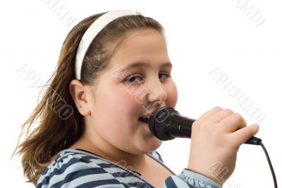 Closeup Child Singing