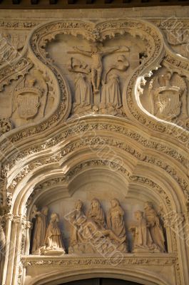 statues of monastery at segovia