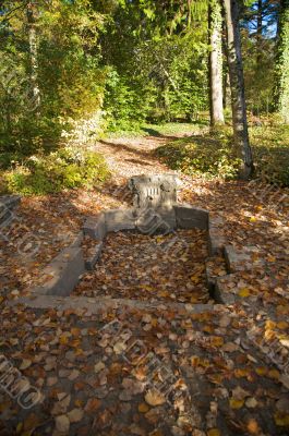 dry old fountain