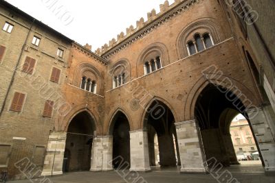 Piacenza - Court of the palace called The Gothic