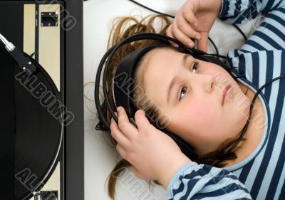 Girl Listening To Music