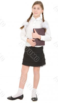 Schoolgirl and book