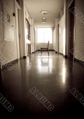 Lonely hospital corridor