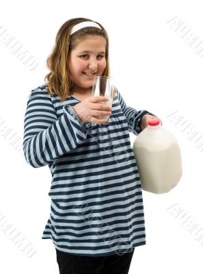 Child Drinking Milk