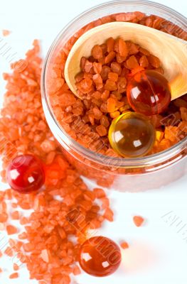 bath salt and oil balls in a bowl