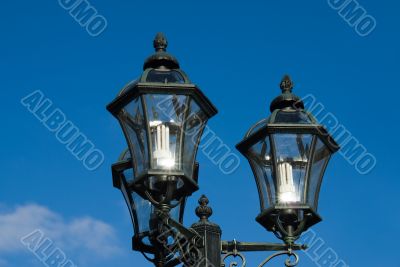 Old style street lamps