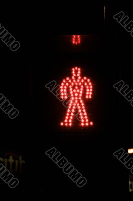 red man traffic light