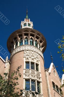 tower detail in barcelona
