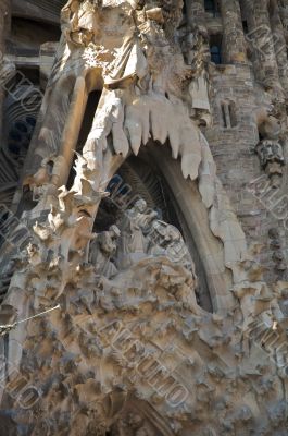 sacred sculptures at front church