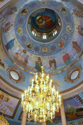 interior of russian orthodox cathedral