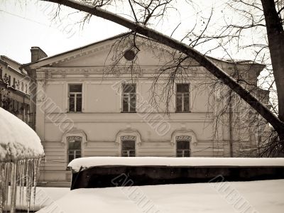 Winter day in old part of Moscow