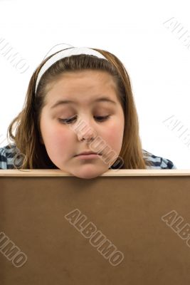 Girl Looking Over Wall