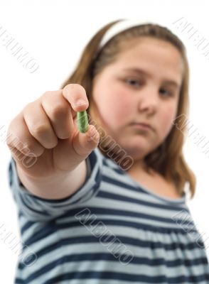 Girl Showing Pill