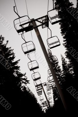 Ski lift chairs