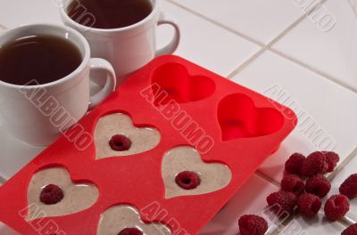 Valentine`s Day breakfast
