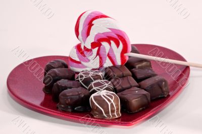 Valentine`s Day sweets plate