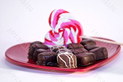 Valentine`s Day sweets plate