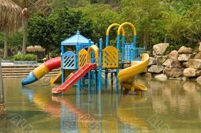 Colorful water playground