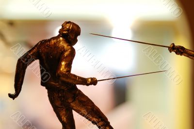Fencers in attacking