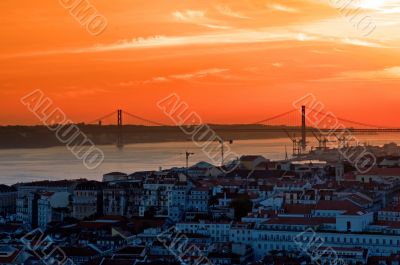 Landscape of city Lisbon