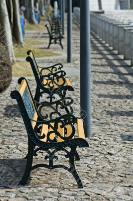 Row of benches