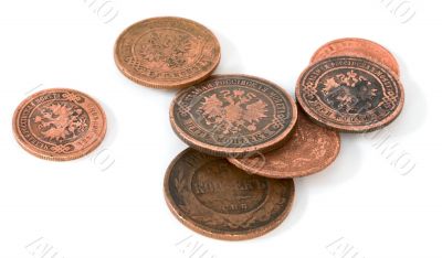 Antique bronze Russian coin