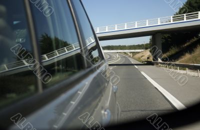 Car mirror reflection