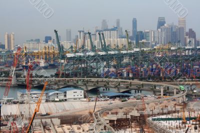 Harbour And Scyscraper Of Singapore