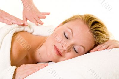 Having a massage
