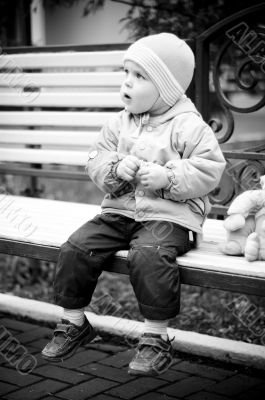 baby on the bench