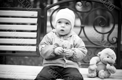 baby on the bench