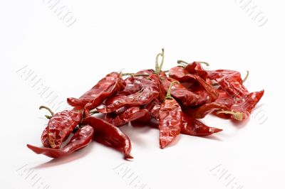 Macro shot of red hot chili peppers
