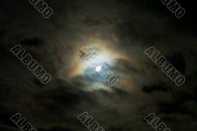 Moon in clouds