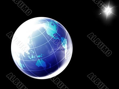 Earth and sun
