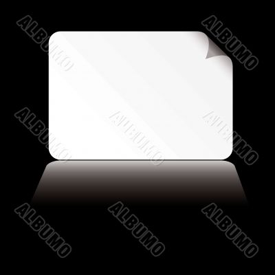 business card white shadow