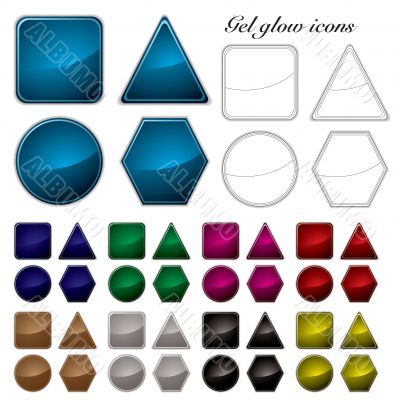 gel glow icons
