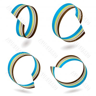 ribbon blue swirl
