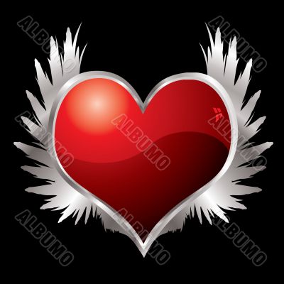 love heart wings
