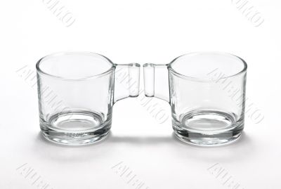 Empty transparent  mugs