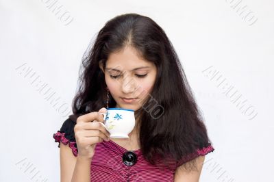 Girl with tea