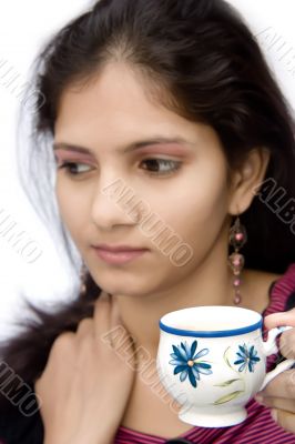 Girl with tea