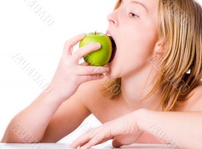 Eating the apple