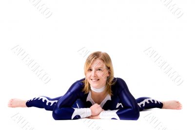 Resting acrobat girl