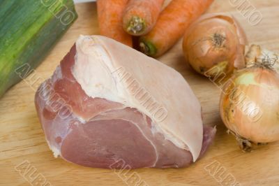 raw pork meat