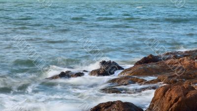 Stones on cold water