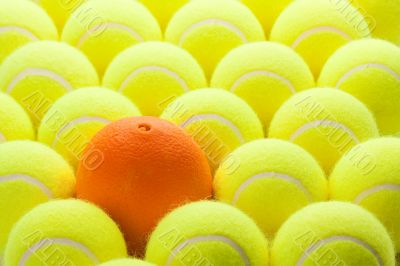 Group of Tennis Balls