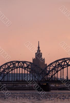 Railway bridge in Riga