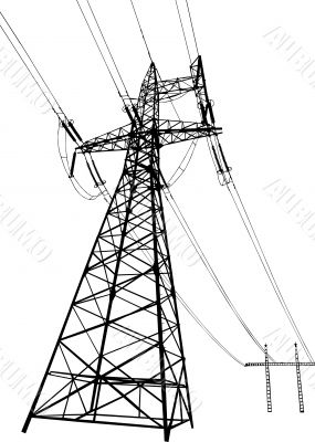 Power lines and electric pylons